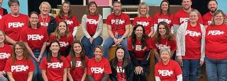 Bay Trail Middle School teachers wearing union t-shirts